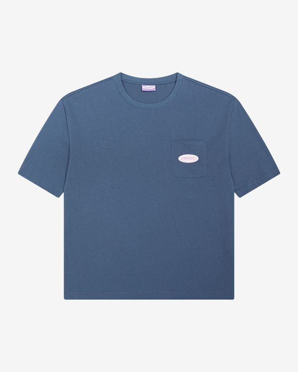 Футболка logo face темно-синяя - фото 2