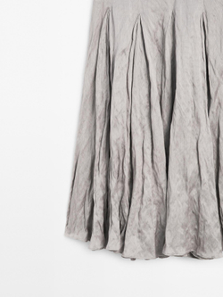 Massimo Dutti Струящаяся юбка миди с отделкой годе - Студия, серебро