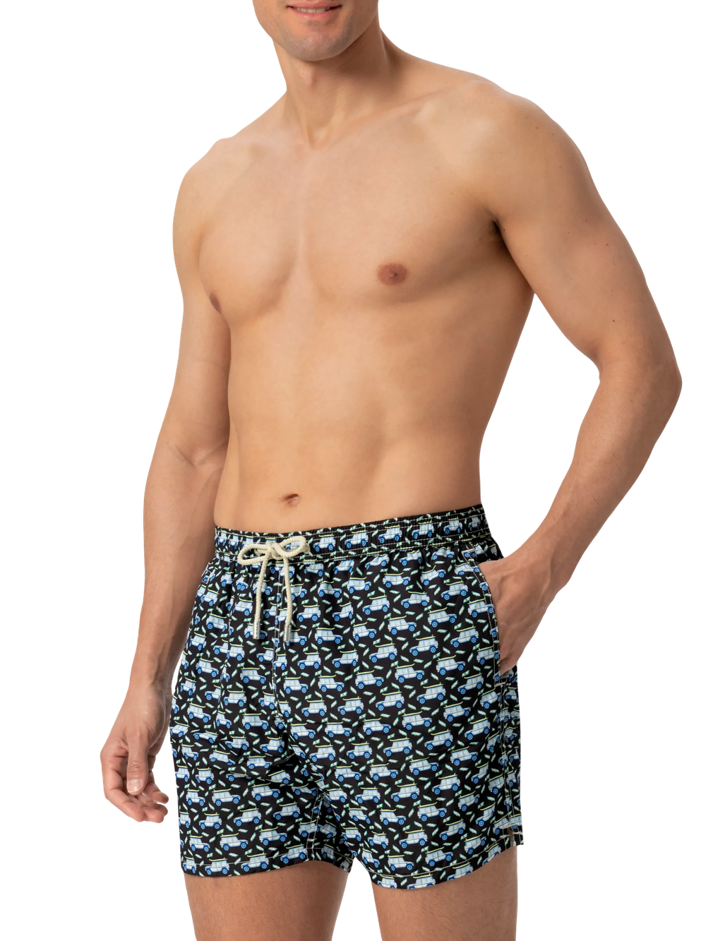 Шорты MC Saint Barth Dollar Car черный