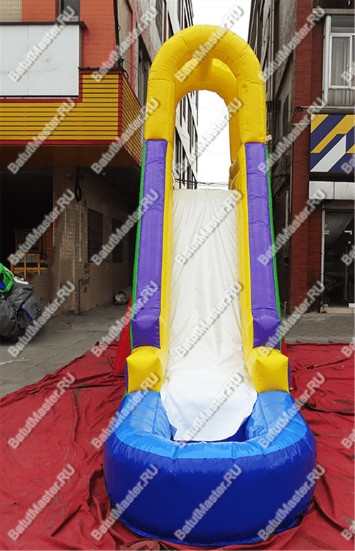 Надувная прямая водная горка с бассейном «Ультра», 9*3*5 м, герметичная