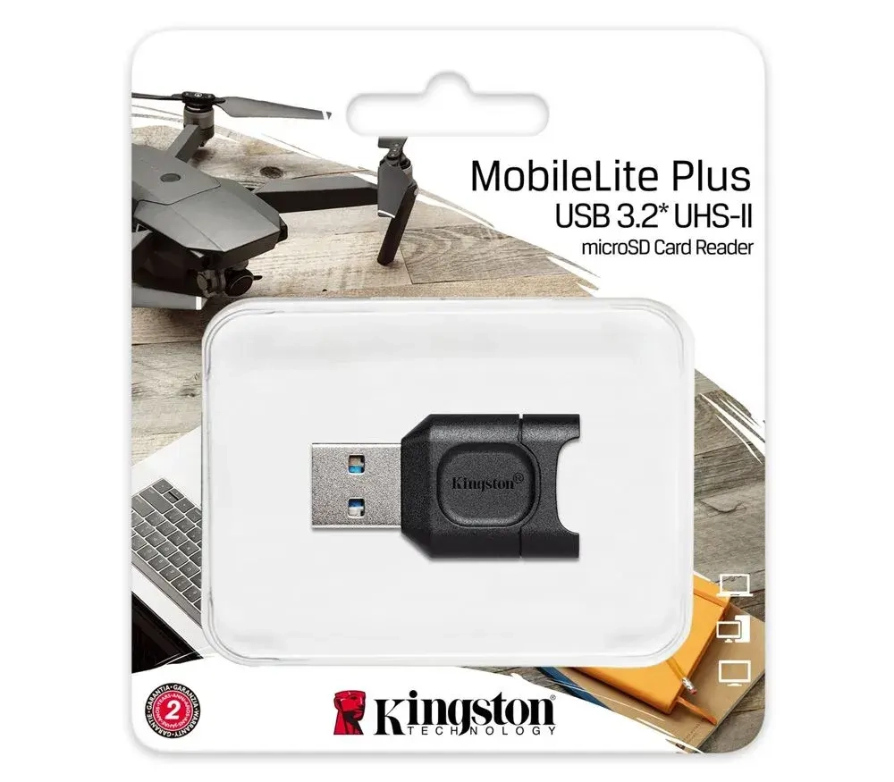 Kingston USB 3.2 gen.1 кард-ридер MobileLite Plus для карт microSD UHS I-II
