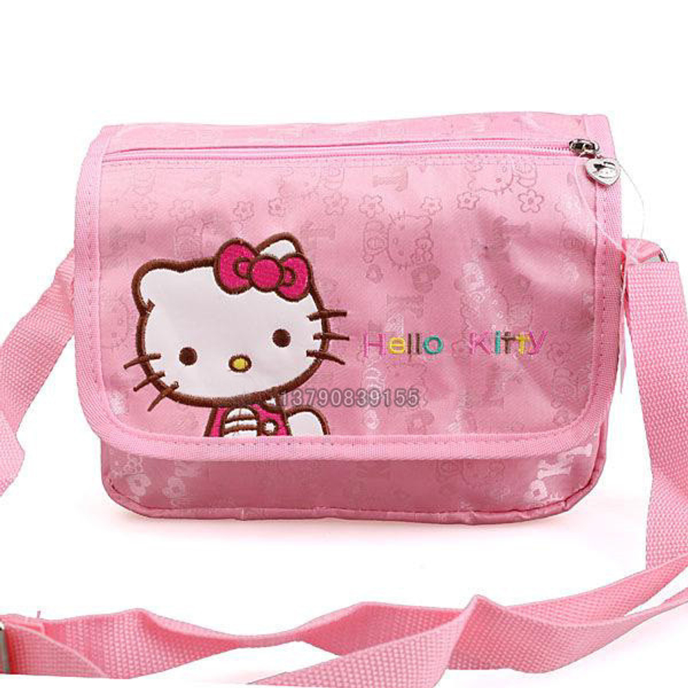 Сумка детская через плечо с аппликациями Hello Kitty