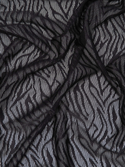 Сетка эластичная черная с принтом зебра НОВАЯ метражом