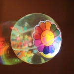 Мяч 6,5 см «Радужный цветочек» (попрыгун с водой и подсветкой) СТИКЕР НА ВЛОЖЕНИЕ