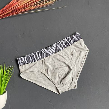 Мужские трусы слипы серые Emporio Armani
