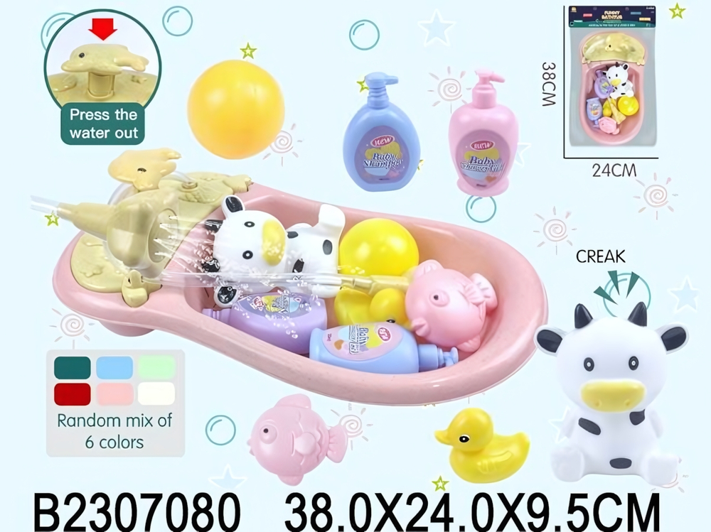 Набор игрушек для купания 8шт, пакет BLS886-4