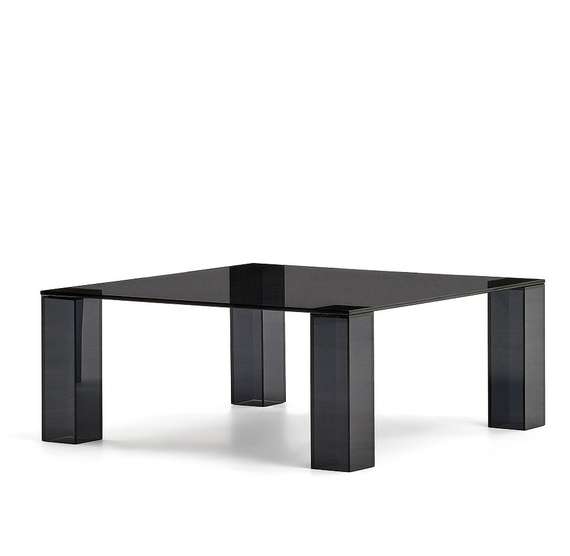 Журнальный столик из закаленного стекла Adularia темно-серого цвета 85 x 85