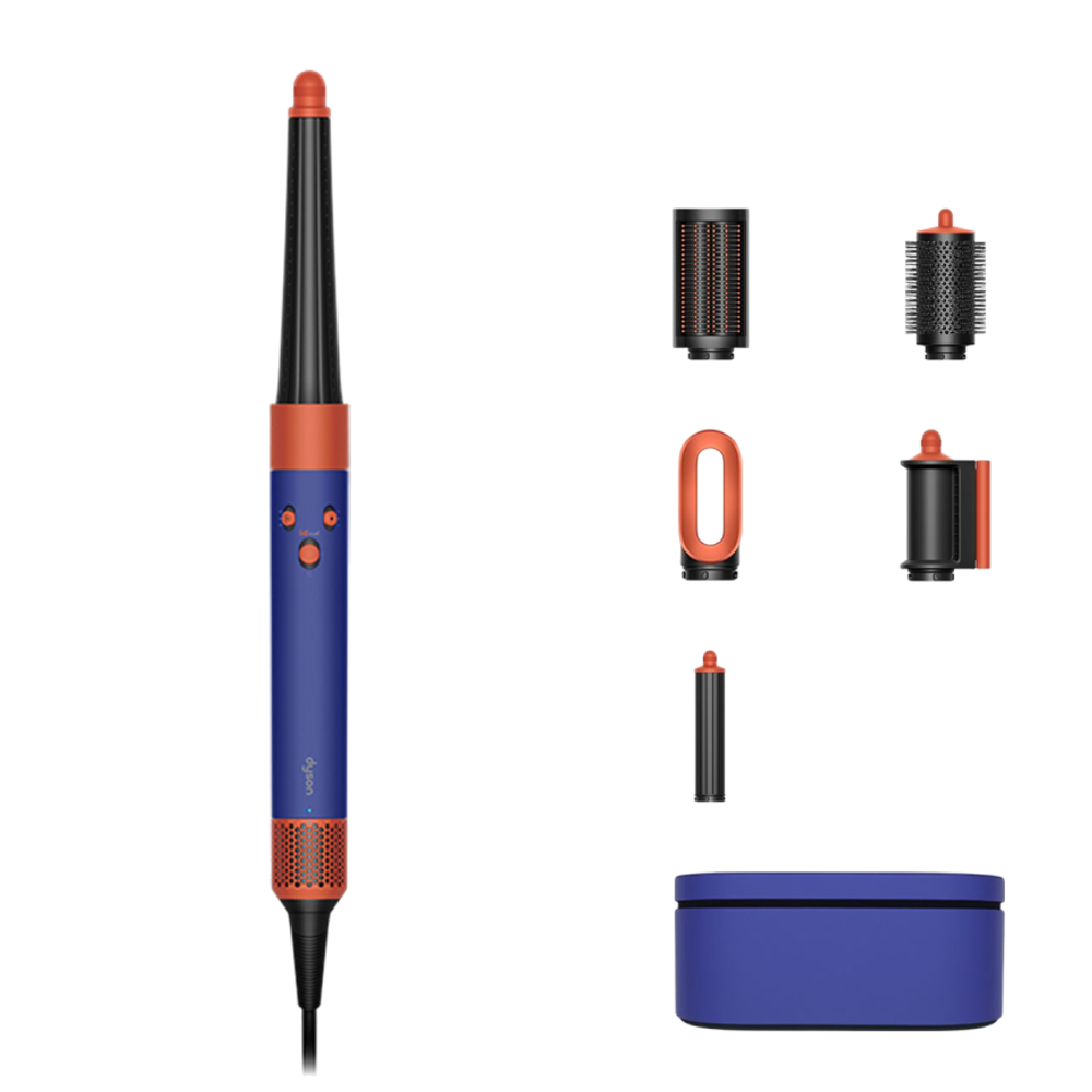 Стайлер Dyson HS08 Hairstyler Airwrap i.d. Straight+Wavy (Vinca Blue/Topaz Orange) (2024) Мультистайлер цвета «перванш/оранжевый топаз». Подходит для прямых и волнистых волос любой длины