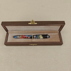 Ручка коллекционная с ручной росписью Палех "Москва.Кремль" в футляре