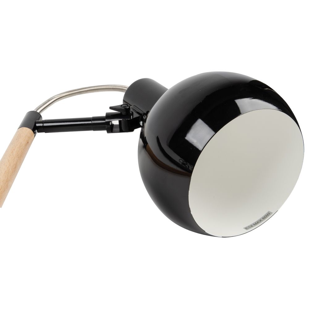 UML-T702 E14 BLACK Торшер напольный под лампу Е14. 60W. с регулировкой наклона. Механический выключатель. Черный. ТМ Uniel