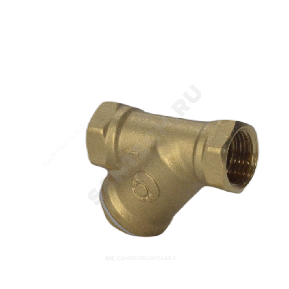 Фильтр сетчатый Y-образный латунь Ду 15 Ру25 Тмакс=150 oC 1/2" ВР 46Б5фт1 под пломбу VALFEX VF.192.L00.012