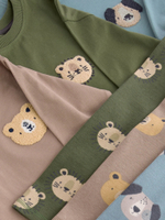 Пижама для мальчика Next K98-567, 3 шт., Хаки, Бежевый, Голубой