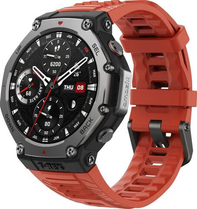 Смарт-часы AMAZFIT T-Rex 3 A2323,  48.5мм,  1.5",  красный/темно-серый