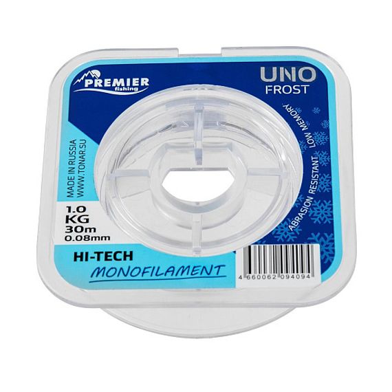Леска UNO FROST 0,08mm/30m Clear Nylon PREMIER fishing (PR-UF-T-008-30)