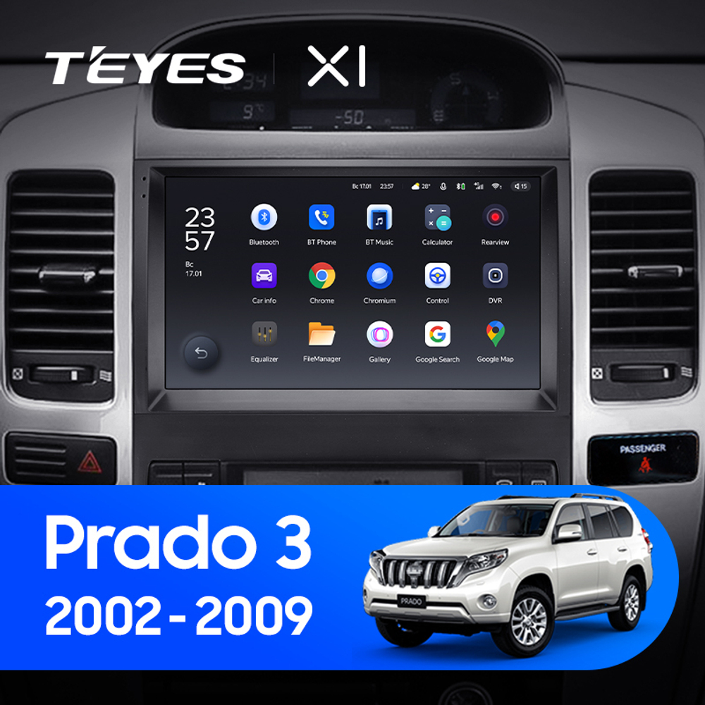 Teyes X1 9" для Toyota Land Cruiser Prado 3, Lexus GX 470 2002-2009