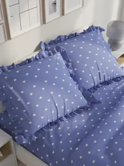 Декоративная наволочка с рюшами, оборками "Ассоль" 70х70 см, 1 шт, без молнии