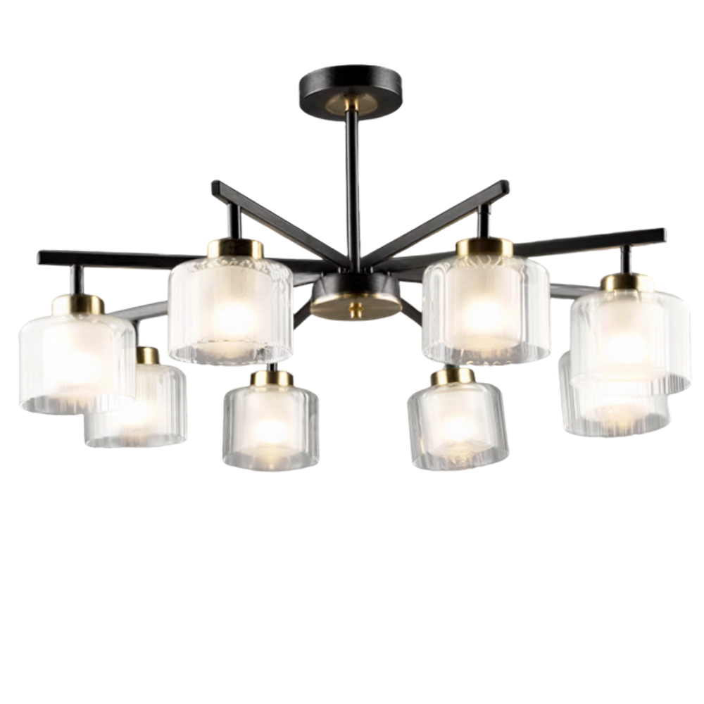 Потолочная люстра Mirastyle SX-N-7008/8 BK+COP