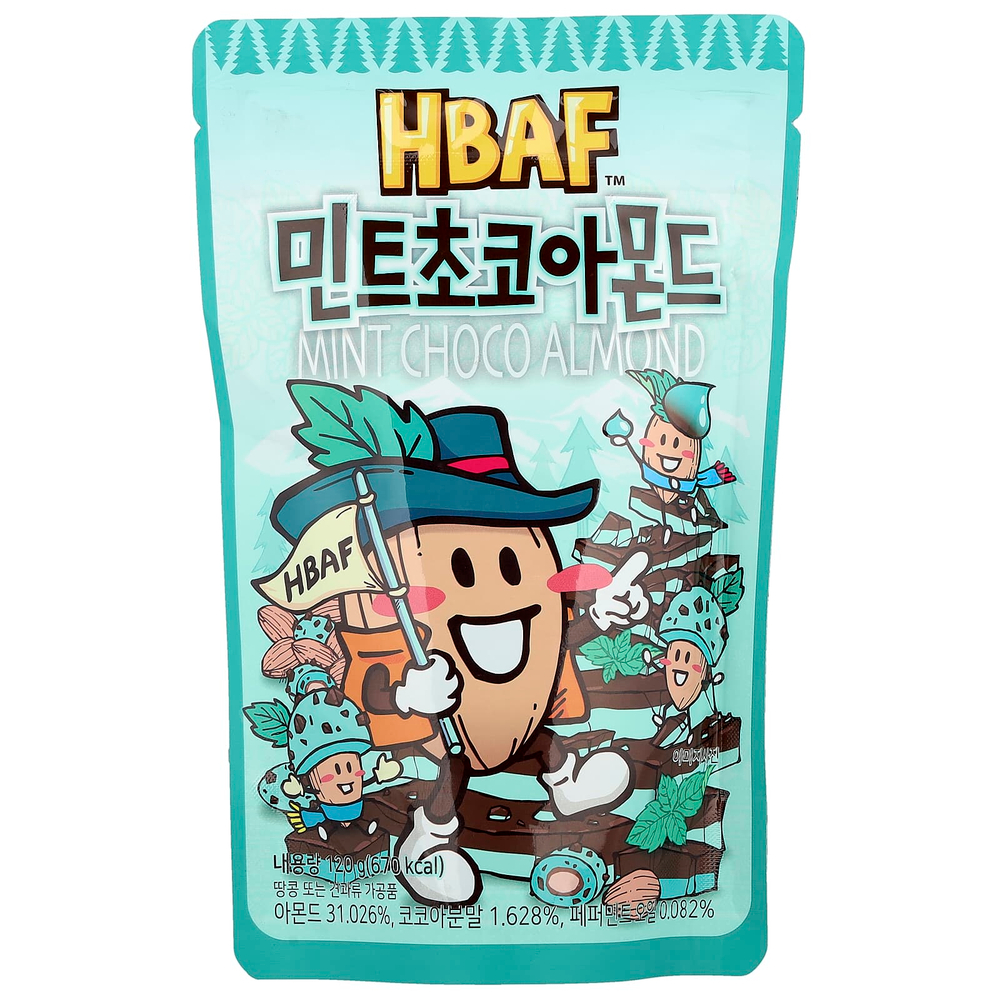 HBAF, Мята с миндалем и шоколадом, 120 г