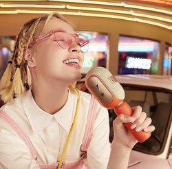 Караоке-микрофон JBL KMC350, оранжевый