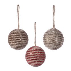 Набор елочных украшений Rustic diamonds из коллекции New Year Essential, 3 шт.