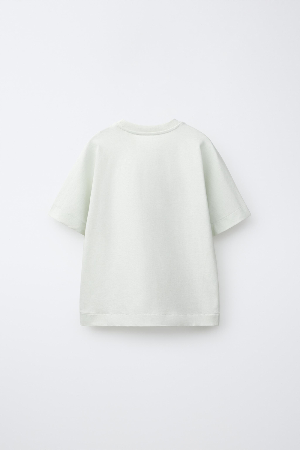 ZARA ФУТБОЛКА С НАДПИСЬЮ, СВЕТЛО-ЗЕЛЕНЫЙ