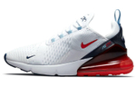 Nike Air Max 270 retro comfortable non-slip lightweight wear-resistant low-top air cushion casual running shoes men's white blue red