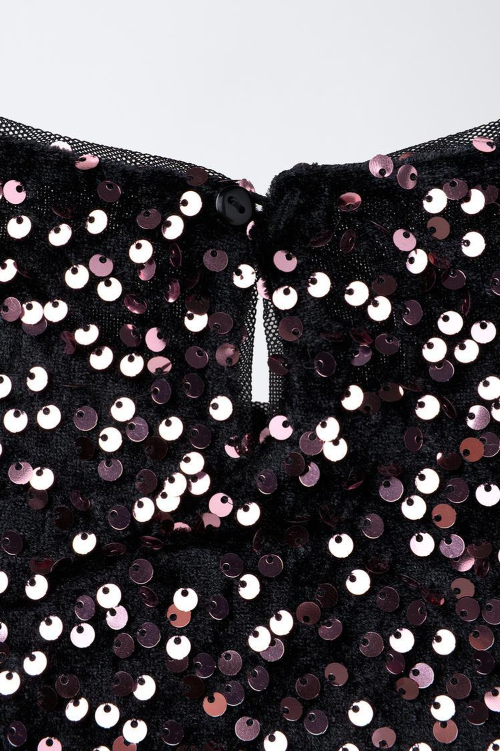 ZARA ТОП С ПАЙЕТКАМИ, РОЗОВЫЙ