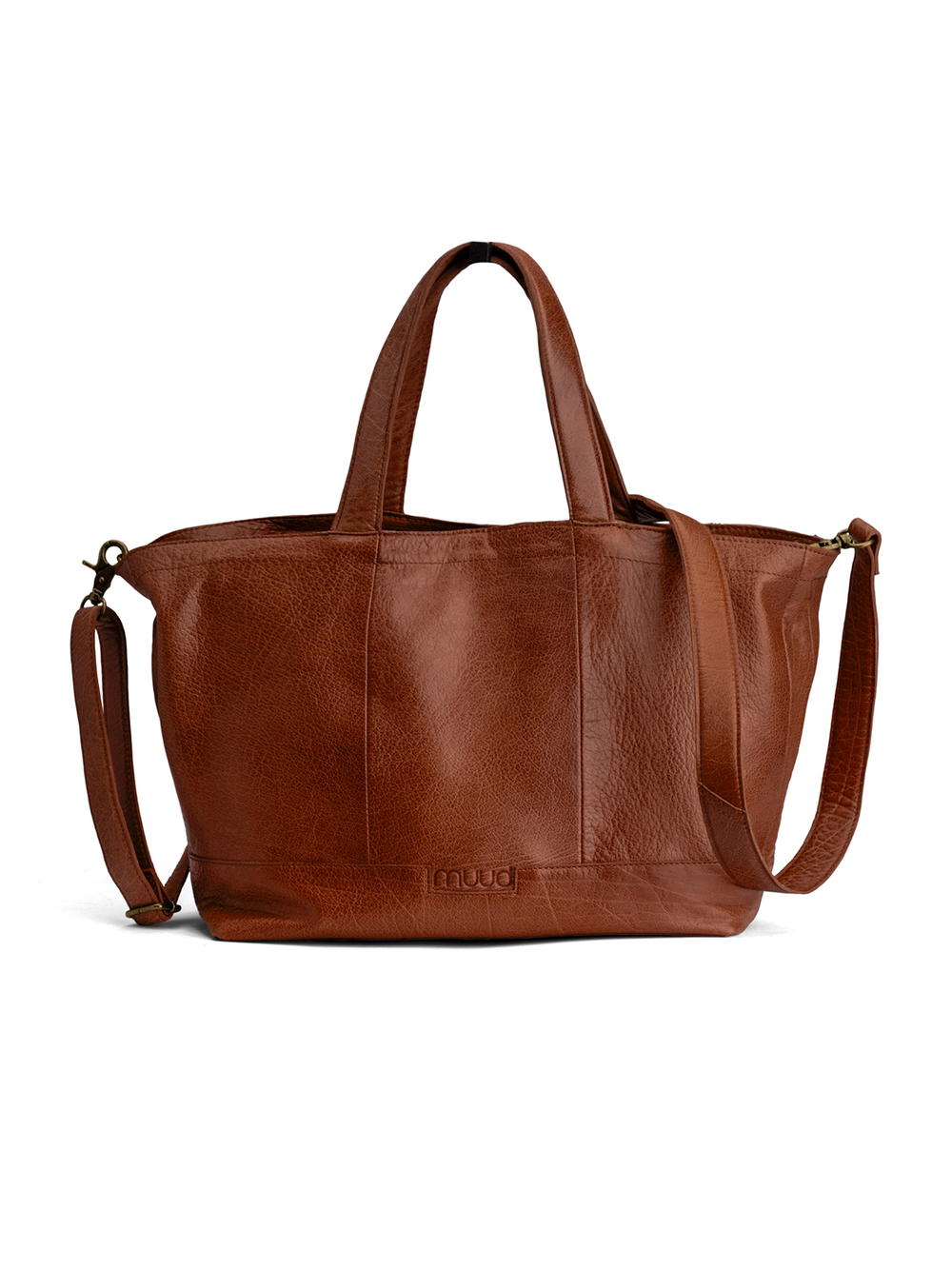 Сумка шоппер "HIBA W/ZIPPER", RICH BROWN, MUUD, 29х27х16 см