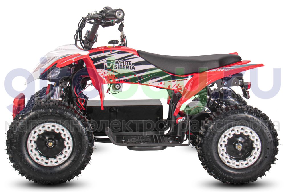 Детский электроквадроцикл WHITE SIBERIA SNEG LETO R 1000W - Красный фото 1 фото №6