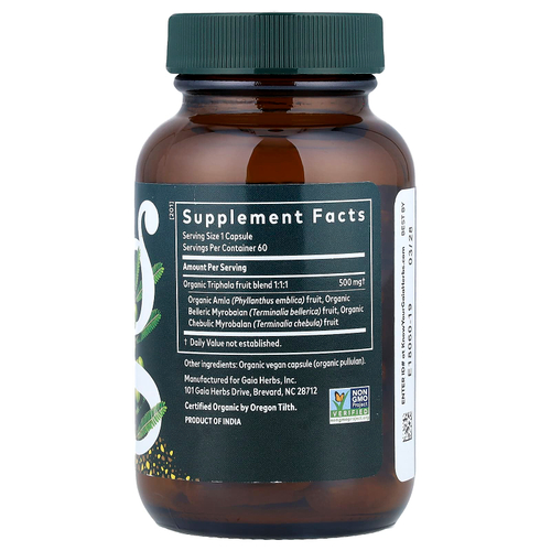 Gaia Herbs, плоды трифала, 60 веганских капсул