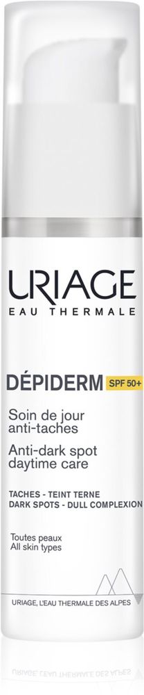 Uriage Depiderm Anti-dark spot daytime care - защитный дневной крем против пигментных пятен SPF 50+ /   30  ml  / GTIN 3661434009778