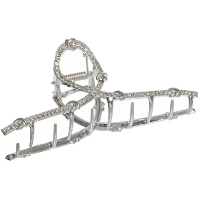 Заколка-краб для волос «AKS - DesignPRO», петля, цвет золото и хром, 11*5см