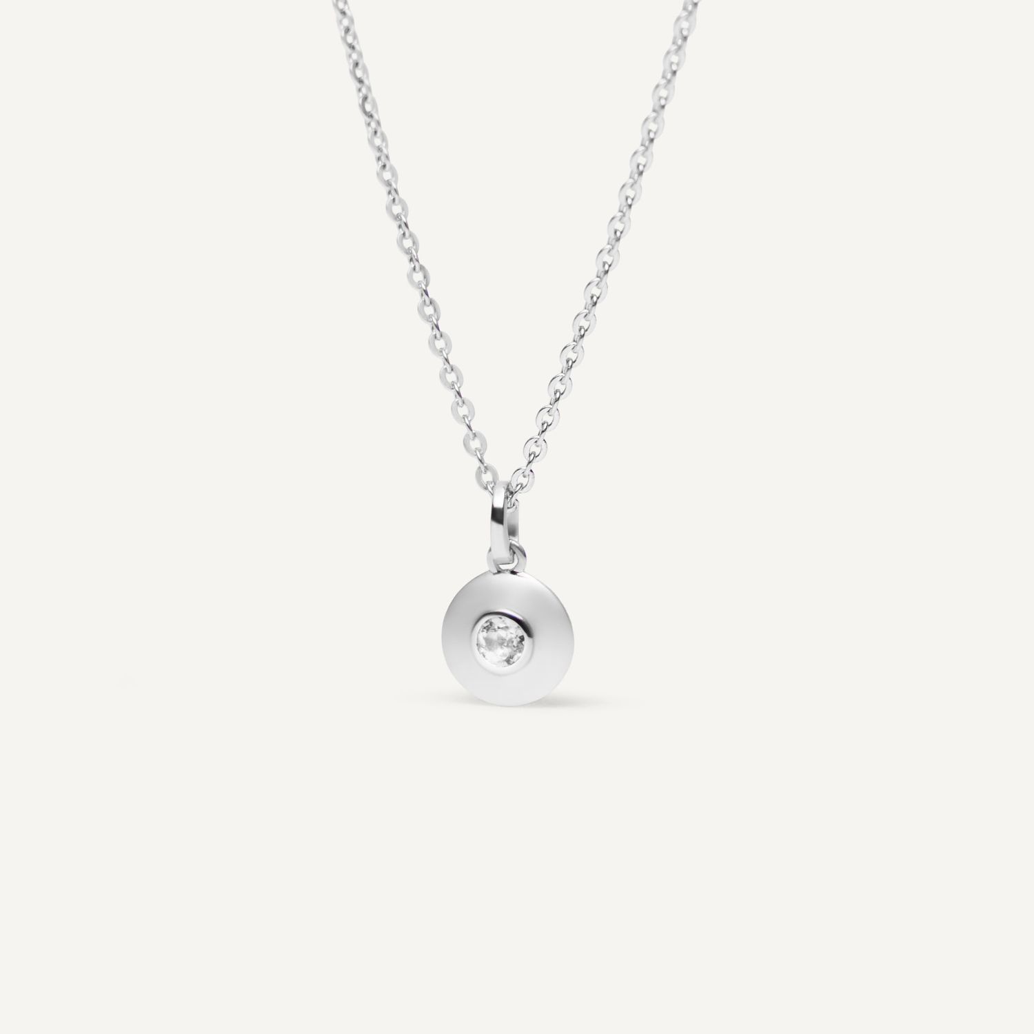 Колье Silver Birthstone Necklace – March