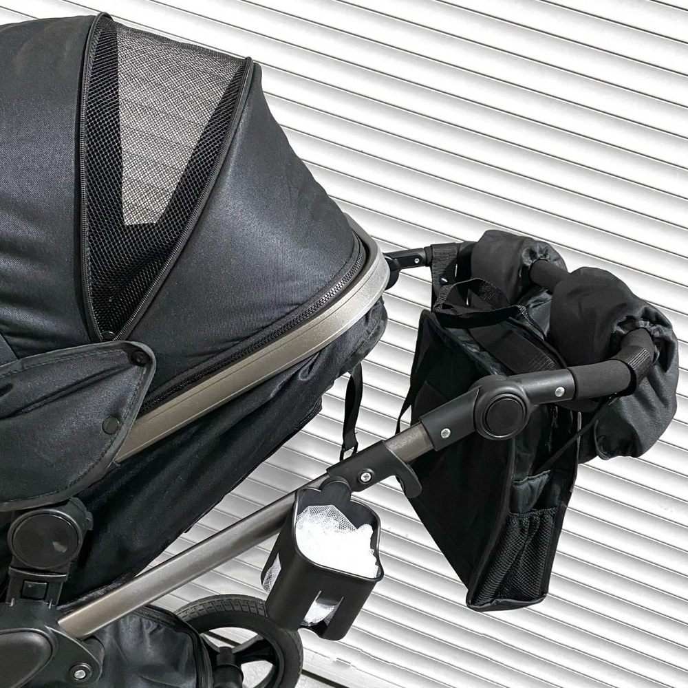 Детская коляска 3в1 LUXMOM 555 Чёрный текстиль