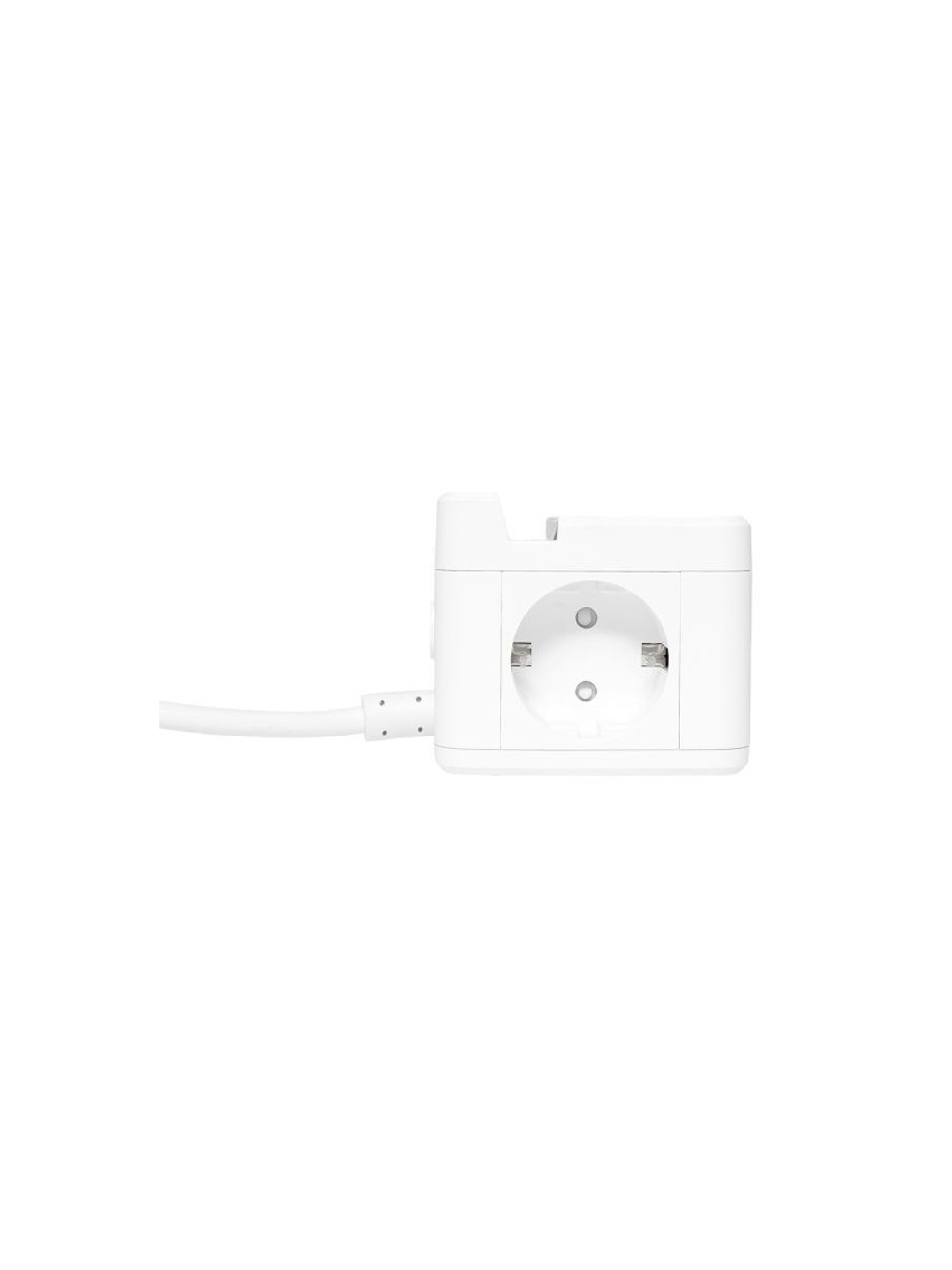 Удлинитель "Куб" 2х1.3м USB + 2Type C с быстрой зарядкой подставкой под телефон и ночником 1кв.мм EKF UBA-CUB-2-FC