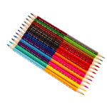 Карандаши цветные двусторонние Yalong 12/24 цв., "Подводный мир" деревянные, трехгранные, заточенные, грифель 3.0 мм, картон. уп., европодвес