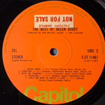 Helen Reddy ‎– The Best Of Helen Reddy (Англия 1976г.) Promo