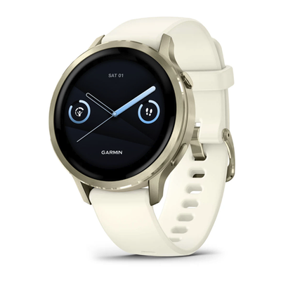 Смарт-часы GARMIN VENU 4,  41мм Lunar Gold с силиконовым ремешком 010-03013-00