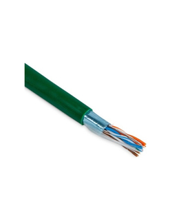 Витая пара Rexant (01-0171) Кабель витая пара F / UTP, CAT 6, нг(А)-LSLTx, 4х2х0,575мм, 23AWG, INDOOR, SOLID, зеленый, 305м