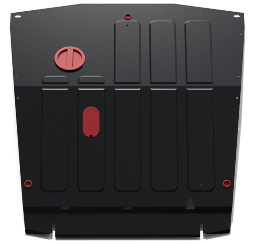 Защита картера и КПП АвтоБроня для Opel Movano A (V - 2.8D) МКПП 1998-2005, штампованная, сталь 1.8 мм, с крепежом, 111.04215.1