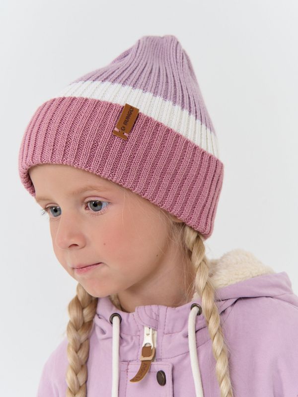 Шапка тыква из смесовой шерсти однослойная Колор блок 