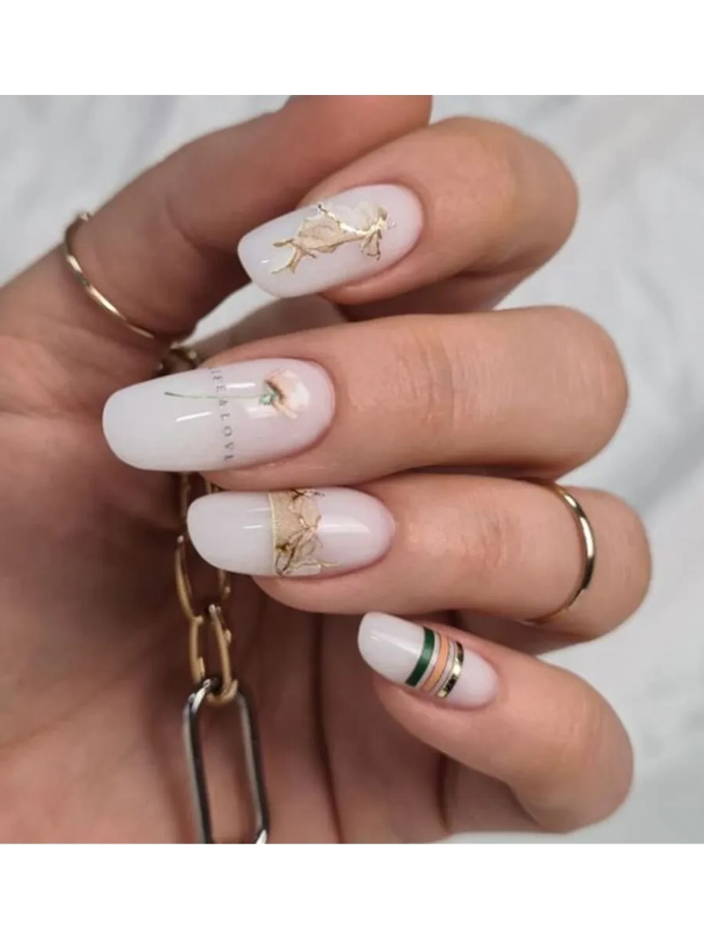 Lucky Rose Слайдеры наклейки для ногтей Foil 91
