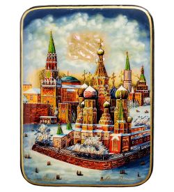 Народные промыслы ШК-55/ 87 Шкатулка «Москва» исп. Ильин А.