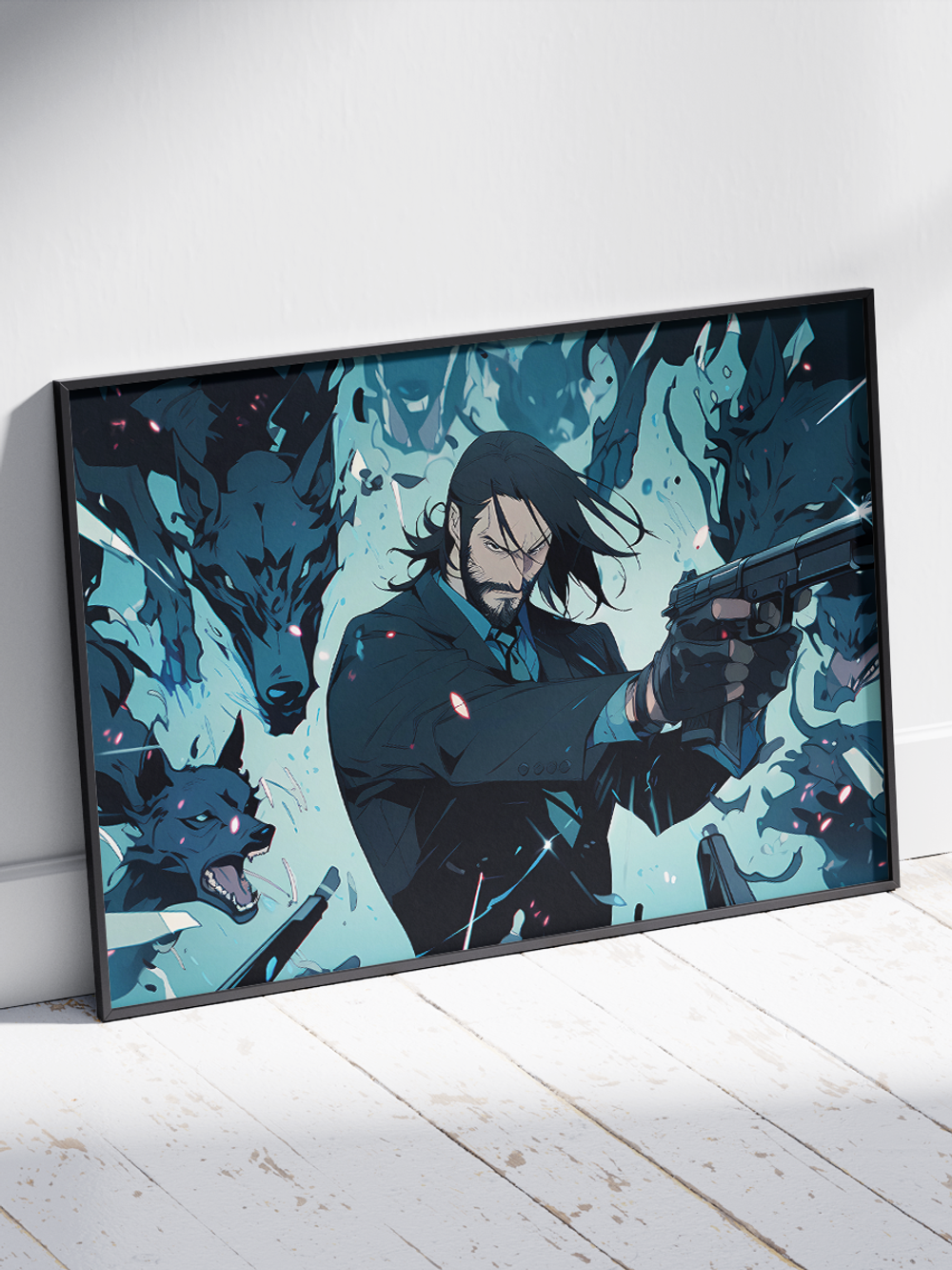 Постер плакат Джон И Псы Арт John Wick Джон Уик
