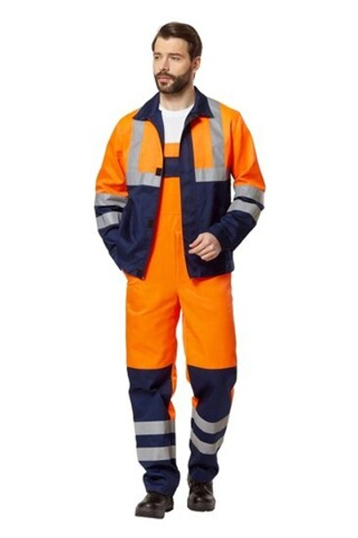 Костюм "Спектр" Сигнал оранжевый/т.синий п/к