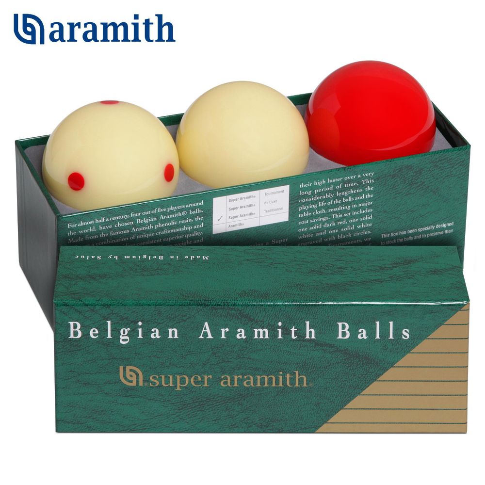Шары Super Aramith Demonstration Carom ø61,5мм 3шара
