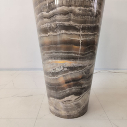 Раковина напольная из оникса Grey ON-04202 (45*45*90)