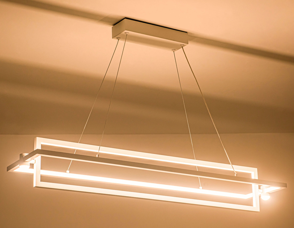 Светильник подвесной светодиодный FL5735/2+2 WH белый 45W 3000K/4200K/6400K 900*220*1300 (без ПДУ)