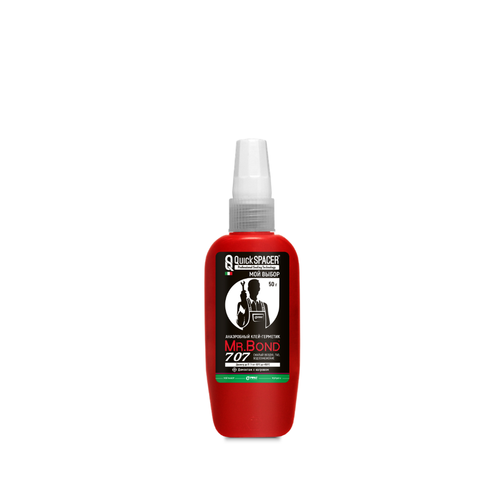 Mr.Bond 707 Анаэробный герметик, демонтаж с нагревом, красный, 50 г, Pipal® QuickSPACER®