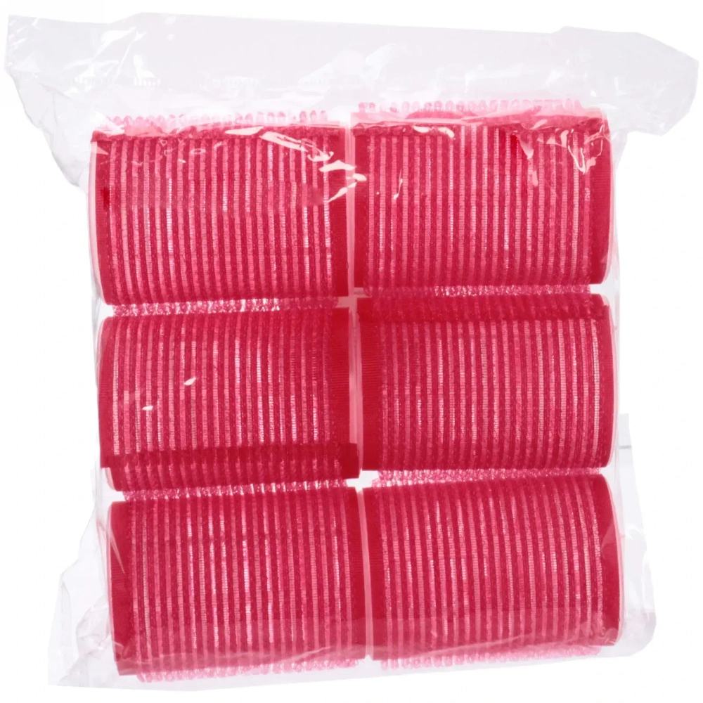 Бигуди липучки, 6шт., однотонные, цвет микс, d-4,5